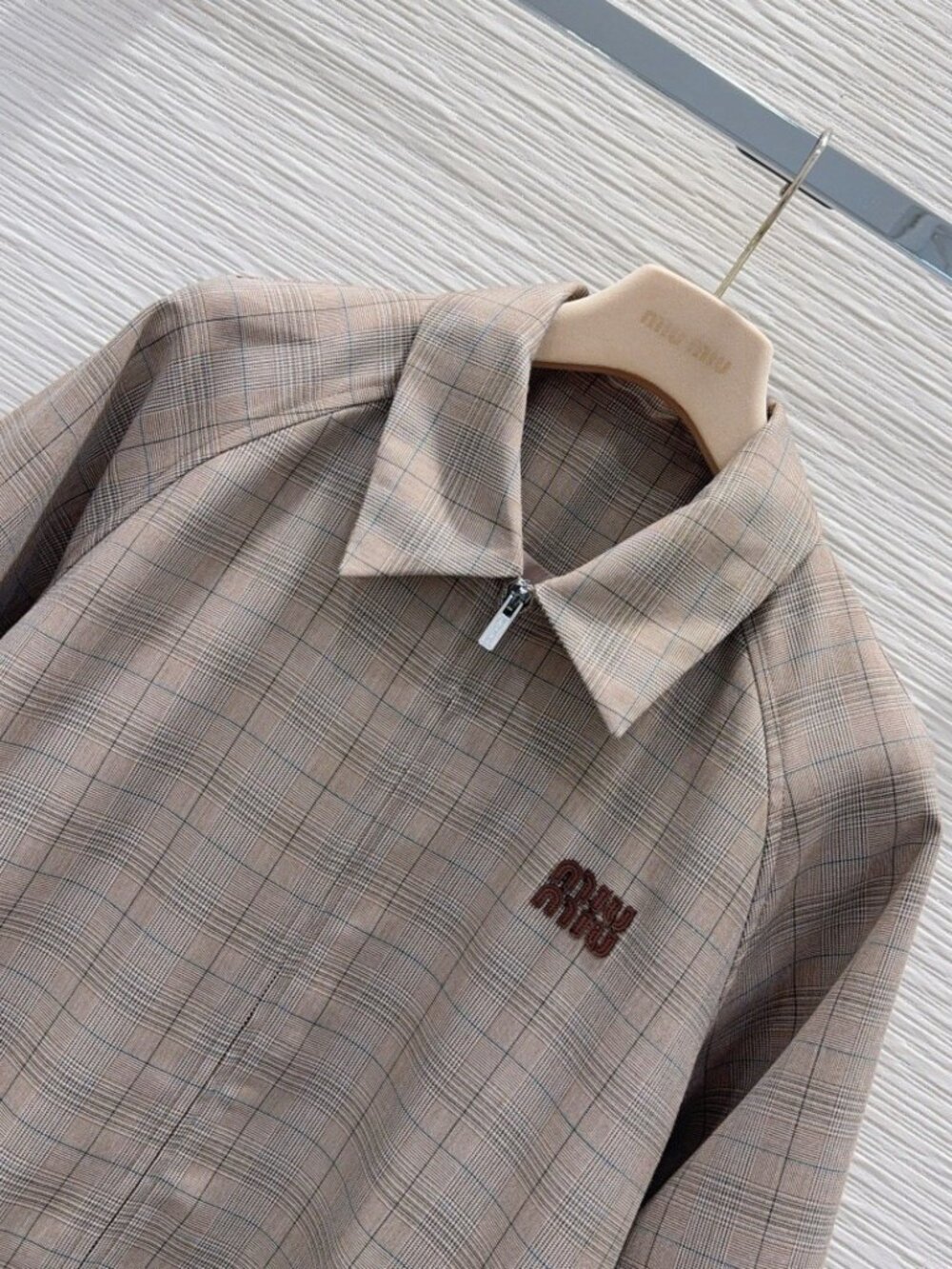 Women's Miu Miu plaid zip-up jacket for everyday wear S - Picture 7 of 8